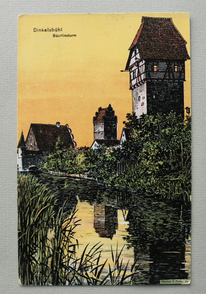 AK Dinkelsbühl / 1910-1930 / Künstler Karte Atelier Eugen Felle / Bäurlinsturm